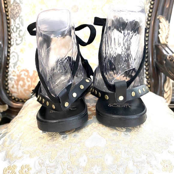 Victor Studded Ankle Tie Sandals - Picture 12 of 15